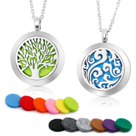 Aromatherapy Necklace - Stainless Steel - 2 Pack