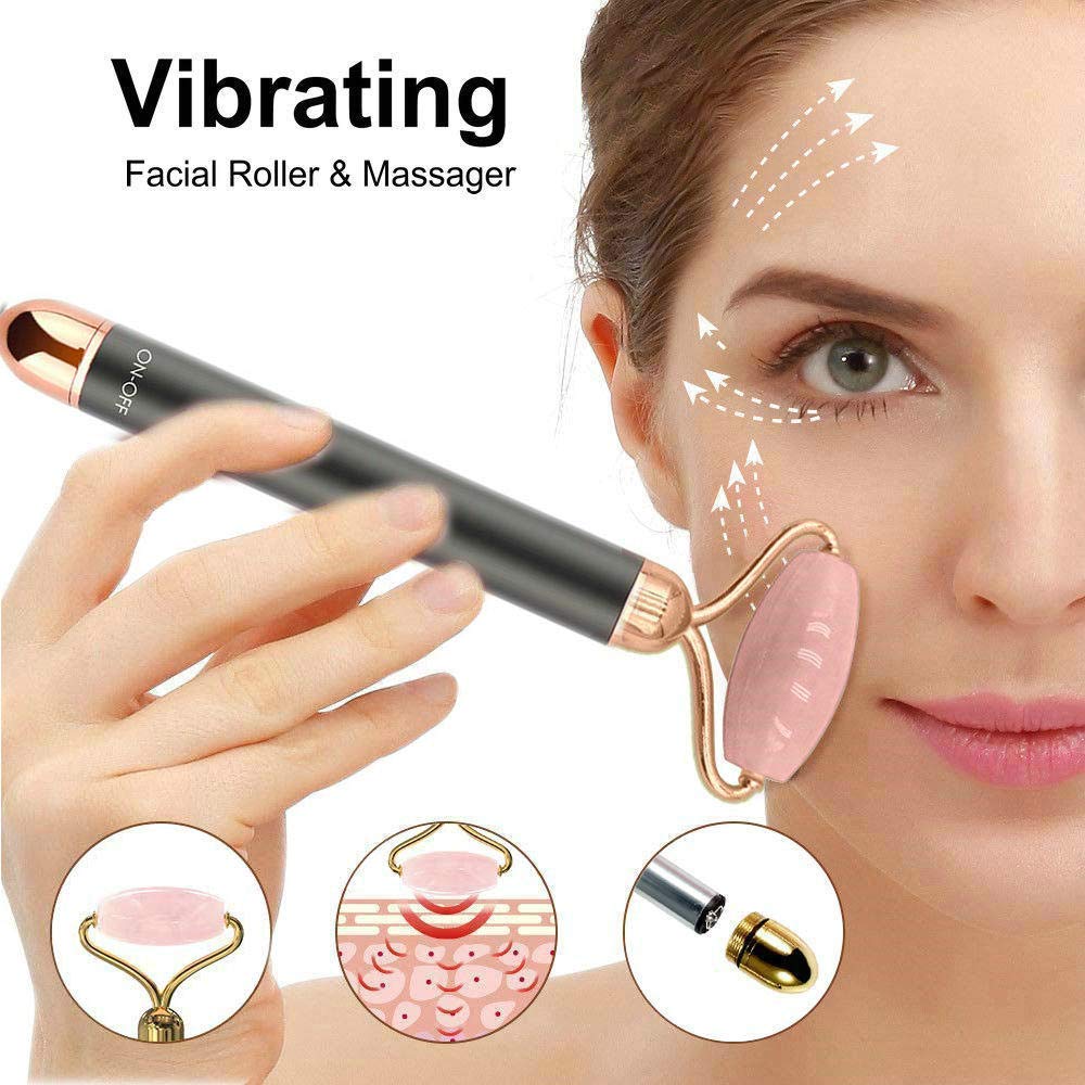 vibrating jade facial massager Amazon.com: ZS ZESHIN Upgrade 2 in 1 Vibrating Jade Facial Massager Roller,  Electric Rose Quartz Eye Face Roller to Press Skin Cream Oil for Anti-Aging  Reducing Wrinkles and Glowing Youthful Skin Tone : main image 1