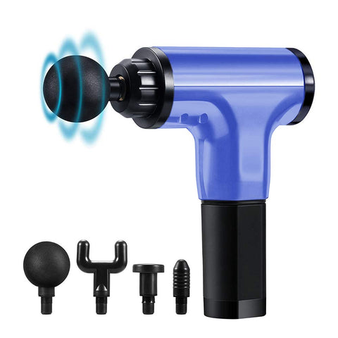 Massage Gun - 4 Heads - Blue