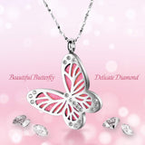 Aromatherapy Necklace - Stainless Steel - Butterfly