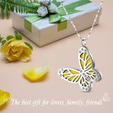 Aromatherapy Necklace - Stainless Steel - Butterfly