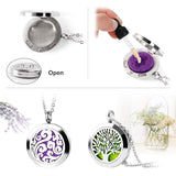 Aromatherapy Necklace - Stainless Steel - 2 Pack